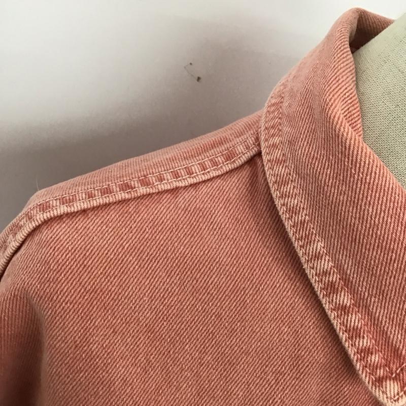 ザラ ZARA ジャケット、上着 ジャケット、ブレザー デニムジャケット カラージャケット 長袖ジャケット ブルゾン M 無地 桃 / ピンク / レディース USED 古着 中古 10123733