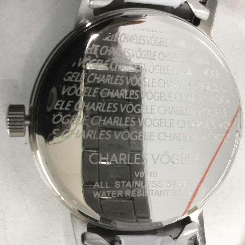 シャルルホーゲル CHARLESVOGELE 腕時計 アナログ(クォーツ式) V0719 箱有 ロゴ、文字 銀 / シルバー / X 紺 / ネイビー / メンズ USED 古着 中古 10134929