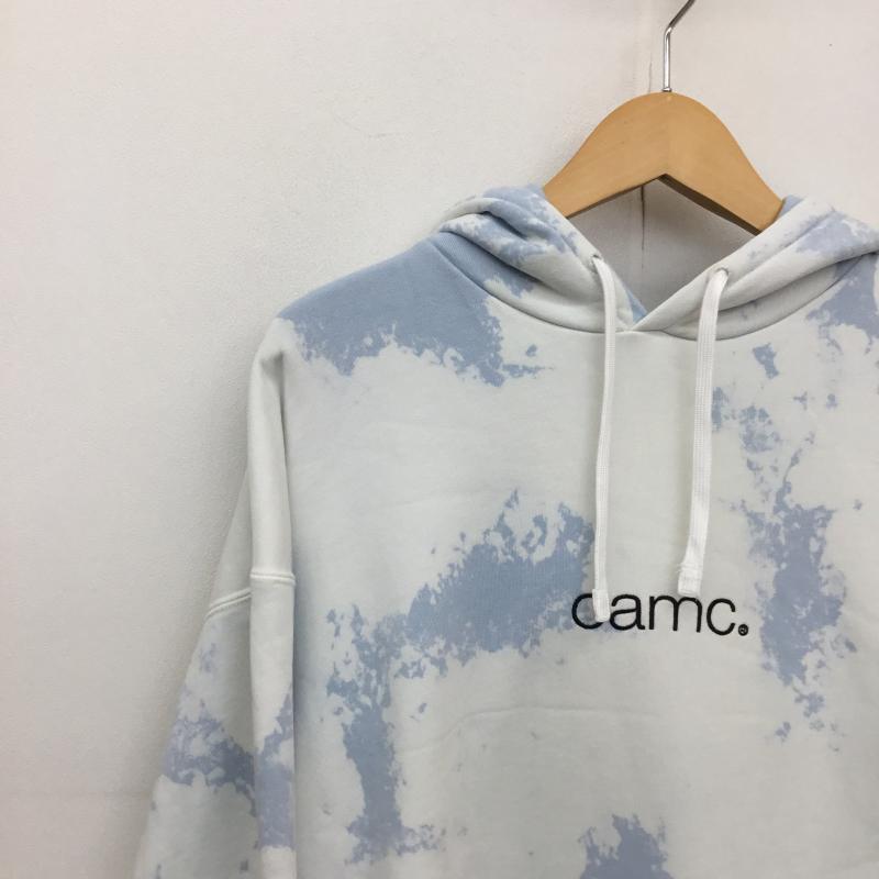 オーエーエムシー OAMC パーカー 長袖 OAMC SPEED CLOUD HOODIE 23E28OAJ36COT00870 L ロゴ、文字 X 総柄 X 刺繍 水色 / ライトブルー /  メンズ USED 古着 中古 10128706