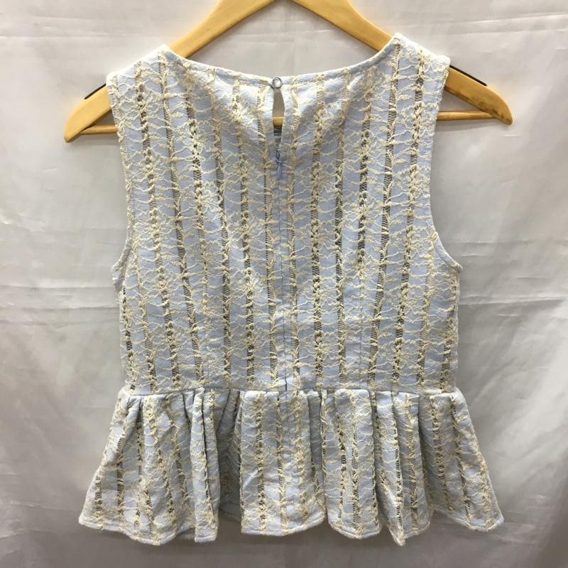 ダズリン dazzlin トップス トップス 021320402101 ペプラム ノースリーブ S 水色 / ライトブルー / X ベージュ / ベージュ / レディース USED 古着 中古 10118197