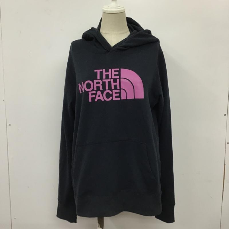 ザノースフェイス THE NORTH FACE パーカー 長袖 ntw61770 ストレッチスウェットフーディ長袖パーカー スウェット L ロゴ、文字 紺 / ネイビー / レディース USED 古着 中古 10105856