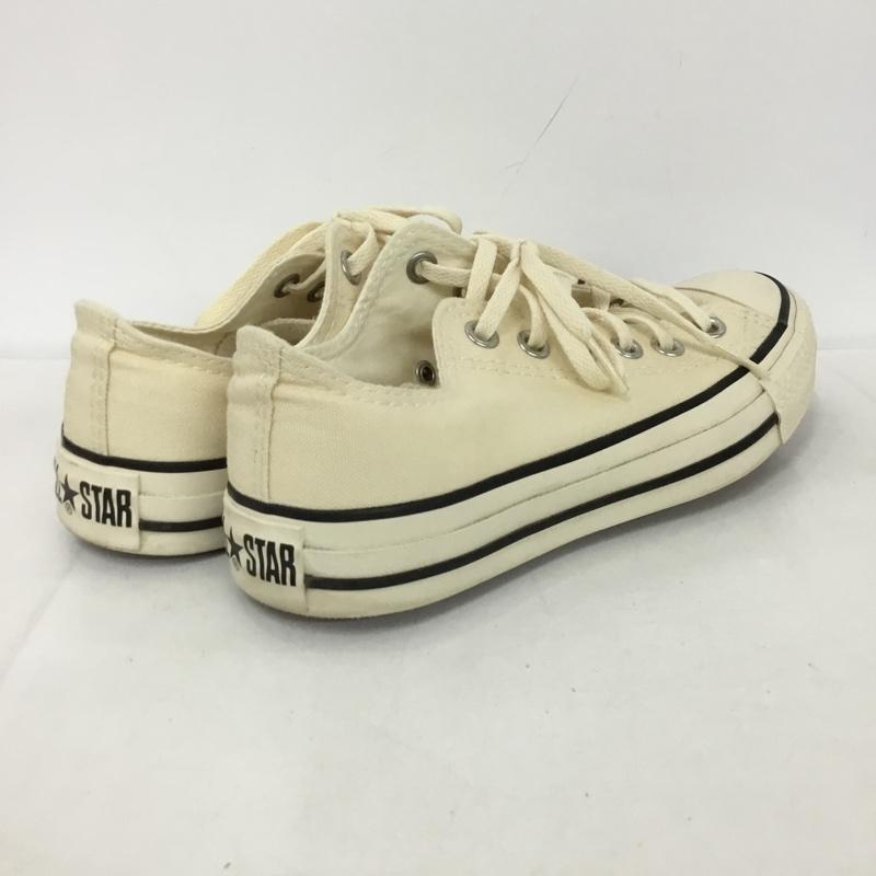 コンバース CONVERSE スニーカー スニーカー 1SC823 ALL STAR BURNT COLORS OX 23.5cm 23.5cm ロゴ、文字 アイボリー / アイボリー / レディース USED 古着 中古 10132979
