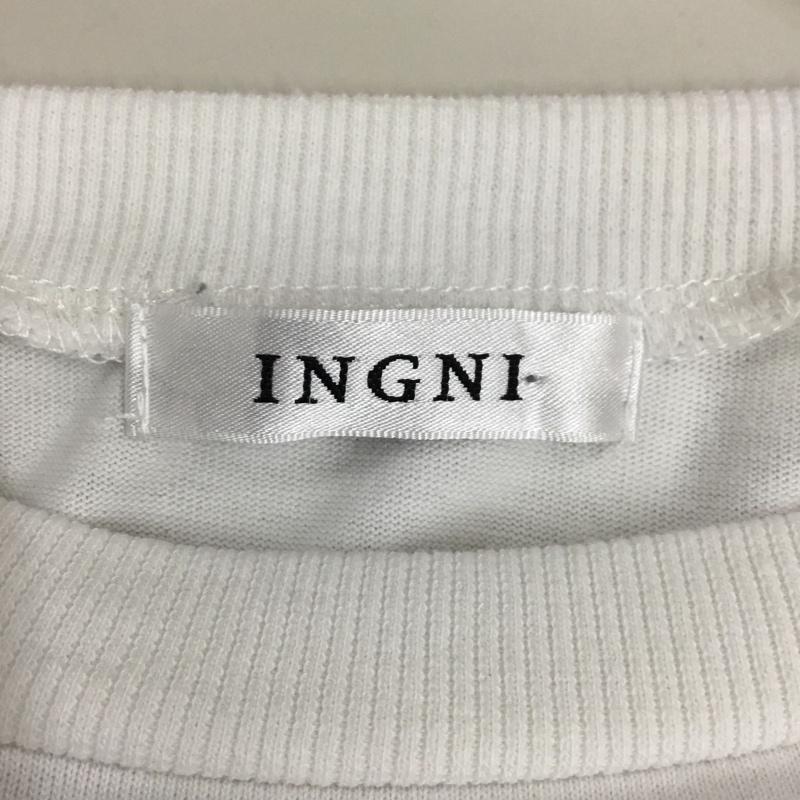 イング INGNI Tシャツ 半袖 211-130629-00 BACKサークルロゴチュニックT 半袖カットソー プリントTシャツ クルーネックカットソー M プリント 白 / ホワイト / レディース USED 古着 中古 10113296