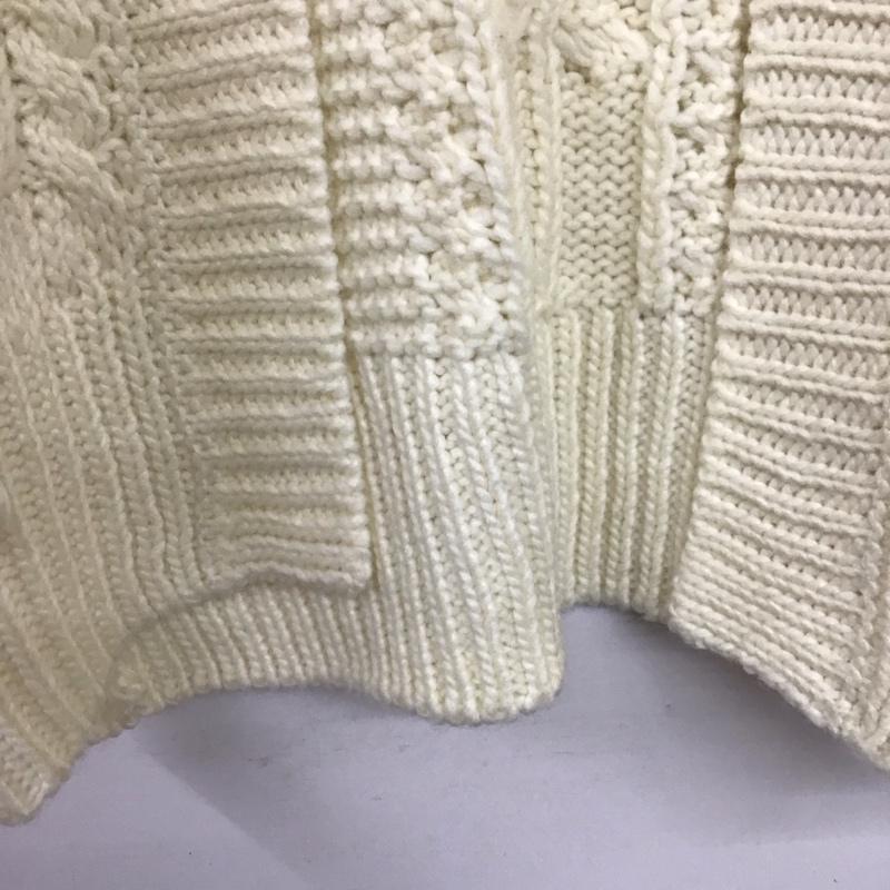 ナチュラルビューティーベーシック NATURAL BEAUTY BASIC カーディガン 長袖 M 無地 白 / ホワイト / レディース USED 古着 中古 10132010
