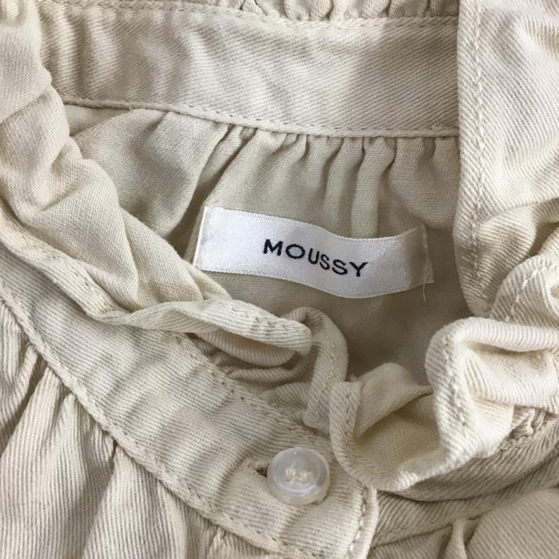 マウジー MOUSSY シャツ、ブラウス 半袖 010dag11-5410 DENIMRUFFLE ブラウス ノースリーブカットソー フリルシャツ FREE 無地 ベージュ / ベージュ / レディース USED 古着 中古 10105653
