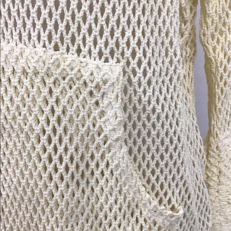マウジー MOUSSY カットソー 長袖 010GST80-0970 メッシュ スキッパー コットン FREE 無地 アイボリー / アイボリー /  レディース USED 古着 中古 10109023