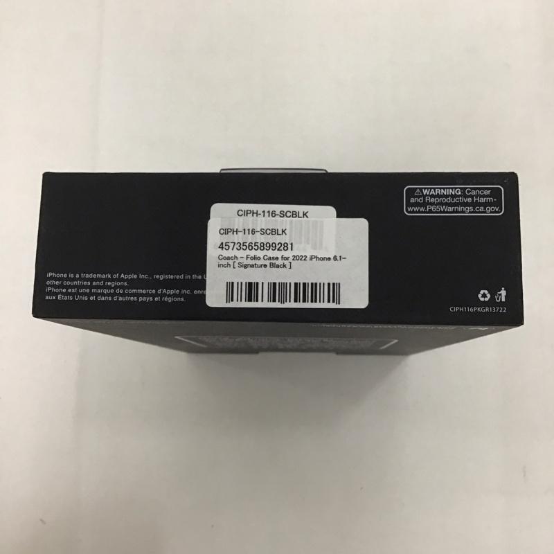 コーチ COACH ファッション小物 ファッション小物 CIPH-116-SCBLK iPhone 14 iPhoneケース 手帳型 Folio Case ロゴ、文字 黒 / ブラック / メンズ USED 古着 中古 10126365