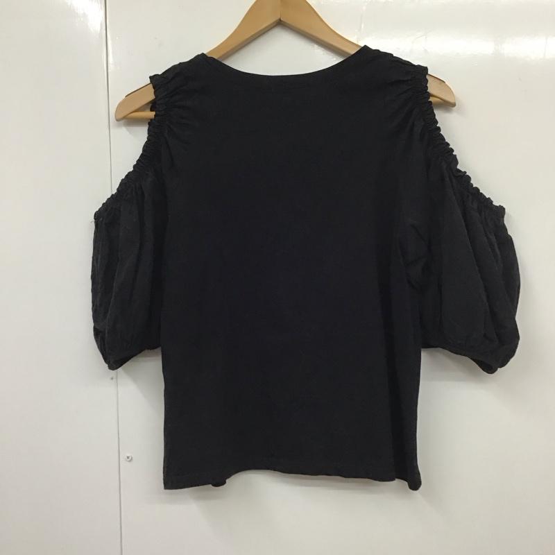 ザラ ZARA カットソー 半袖 0085/451/800 S 無地 黒 / ブラック / レディース USED 古着 中古 10131174