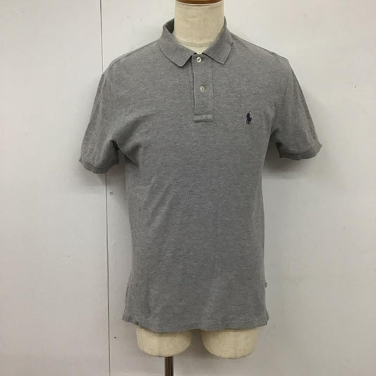 ポロバイラルフローレン Polo by RALPH LAUREN ポロシャツ 半袖 半袖ポロシャツ カラーシャツ 半袖カットソー M ロゴ、文字 灰 / グレー /  メンズ USED 古着 中古 10113011