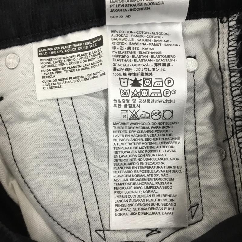 リーバイストラウスアンドコー Levi Strauss & co. パンツ デニム、ジーンズ コーデュロイパンツ ストレートパンツ カジュアルパンツ 29インチ 無地 黒 / ブラック /  メンズ USED 古着 中古 10120130