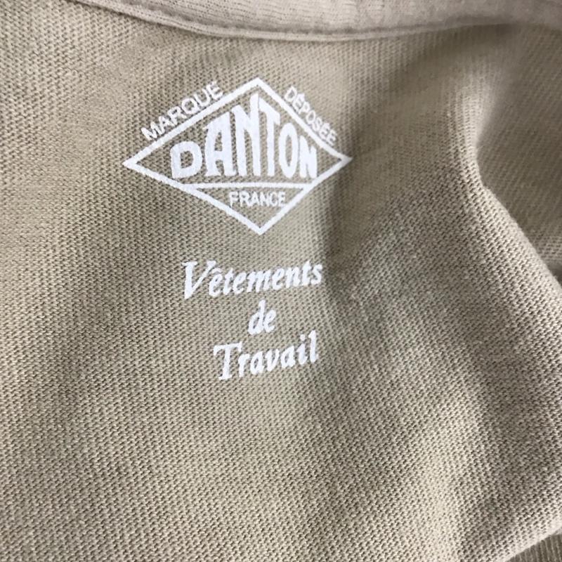 ダントン Danton Tシャツ 半袖 19A-HS-001 コットンポケットロゴTシャツ クルーネック 36 ロゴ、文字 ベージュ / ベージュ / メンズ USED 古着 中古 10111564