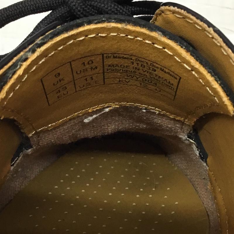 ドクターマーチン Dr.Martens 革靴 革靴 11838 3ホール UK9 US:10 無地 黒 / ブラック / メンズ USED 古着 中古 10106653
