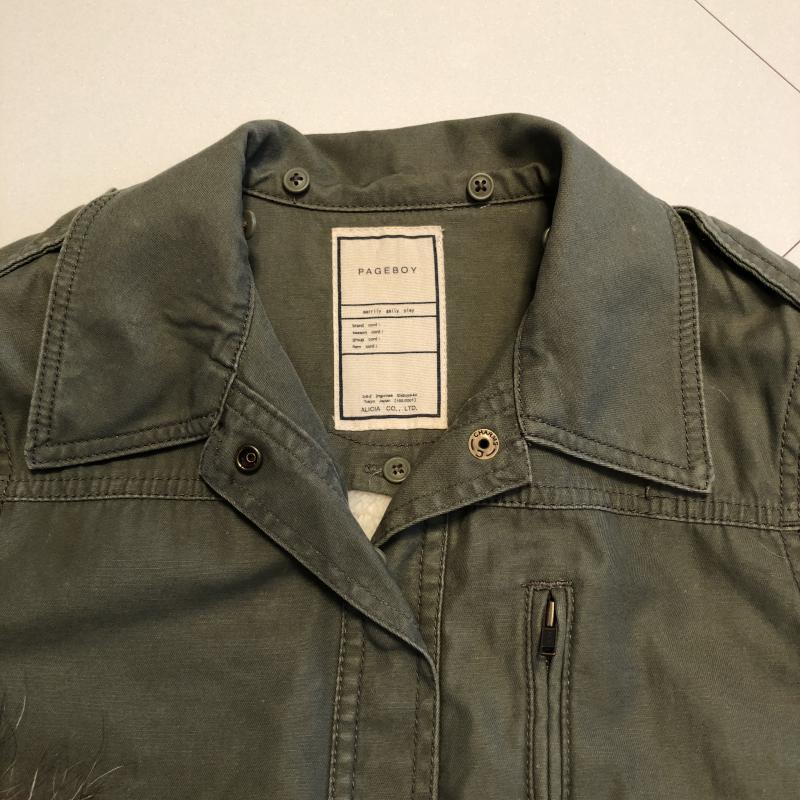 ページボーイ PAGEBOY ジャケット、上着 ジャンパー、ブルゾン M 無地 緑 / グリーン / レディース USED 古着 中古 10013286