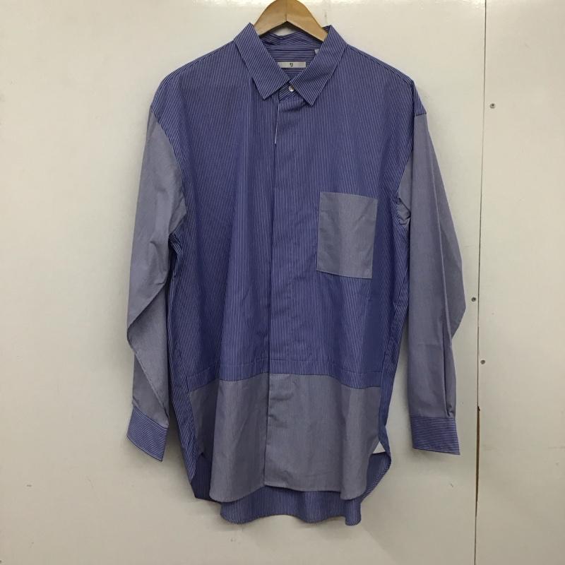 ユニクロ UNIQLO シャツ、ブラウス 長袖 331-436113 長袖シャツ ストライプシャツ カラーシャツ L ストライプ マルチカラー / マルチカラー / メンズ USED 古着 中古 10139039