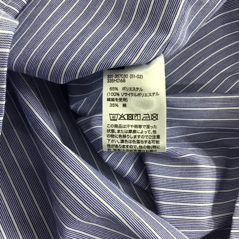 ジーユー GU シャツ、ブラウス 長袖 331-357030 アンダーカバー長袖ブロードシャツ 長袖シャツ M ストライプ 青 / ブルー / X 白 / ホワイト / メンズ USED 古着 中古 10148913