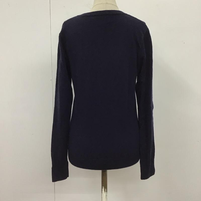ポロラルフローレン POLO RALPH LAUREN ニット、セーター 長袖 ウール Vネック M ワンポイント 紺 / ネイビー / レディース USED 古着 中古 10122855