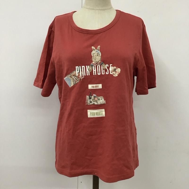 ピンクハウス PINK HOUSE Tシャツ 半袖 半袖カットソー プリントTシャツ クルーネックカットソー L プリント 赤 / レッド / レディース USED 古着 中古 10117312