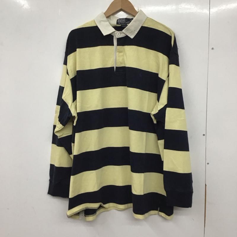 ポロバイラルフローレン Polo by RALPH LAUREN ポロシャツ 長袖 長袖ポロシャツ 長袖カットソー カラーシャツ XXL ボーダー柄 マルチカラー / マルチカラー / メンズ USED 古着 中古 10137303
