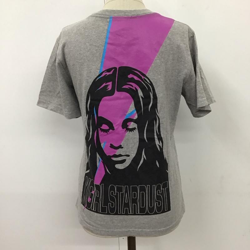 エックスガール X-girl Tシャツ 半袖 半袖カットソー プリントTシャツ クルーネックカットソー 1 プリント 灰 / グレー / レディース USED 古着 中古 10115735