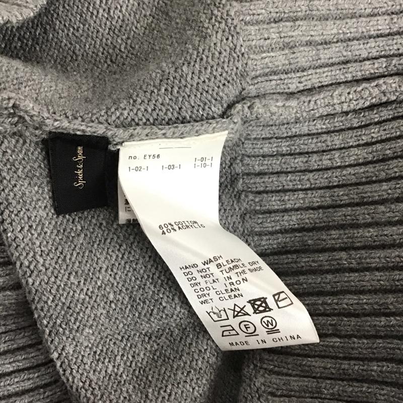 スピック&スパン Spick & Span ニット、セーター 長袖 23-080-200-5360-3-0 タートルネック 無地 灰 / グレー / レディース USED 古着 中古 10142012