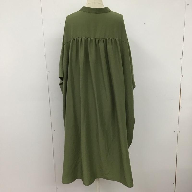 レプシィム LEPSIM ワンピース ロングスカート LPS90415AD サラキレポンチョ チュニック バンドカラー FREE 無地 カーキ / カーキ / レディース USED 古着 中古 10123192