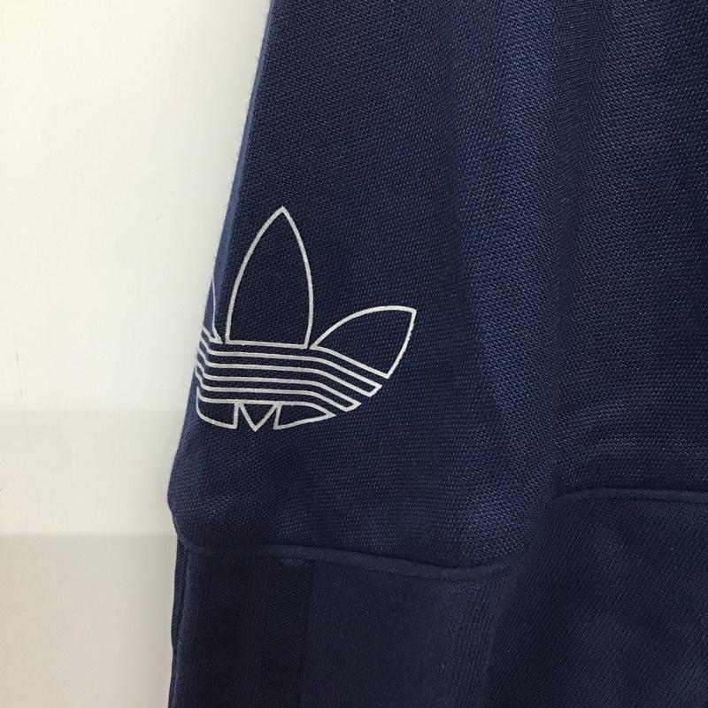 アディダス adidas パーカー 長袖 fm3890 長袖パーカー プルオーバーパーカー S ロゴ、文字 紺 / ネイビー / メンズ USED 古着 中古 10131221