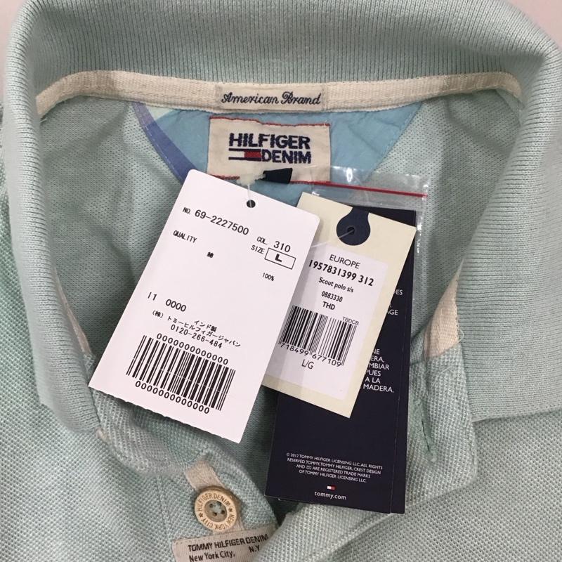ヒルフィガーデニム HILFIGER DENIM ポロシャツ 半袖 半袖ポロシャツ カラーシャツ 半袖カットソー L ロゴ、文字 マルチカラー / マルチカラー /  メンズ USED 古着 中古 10113226