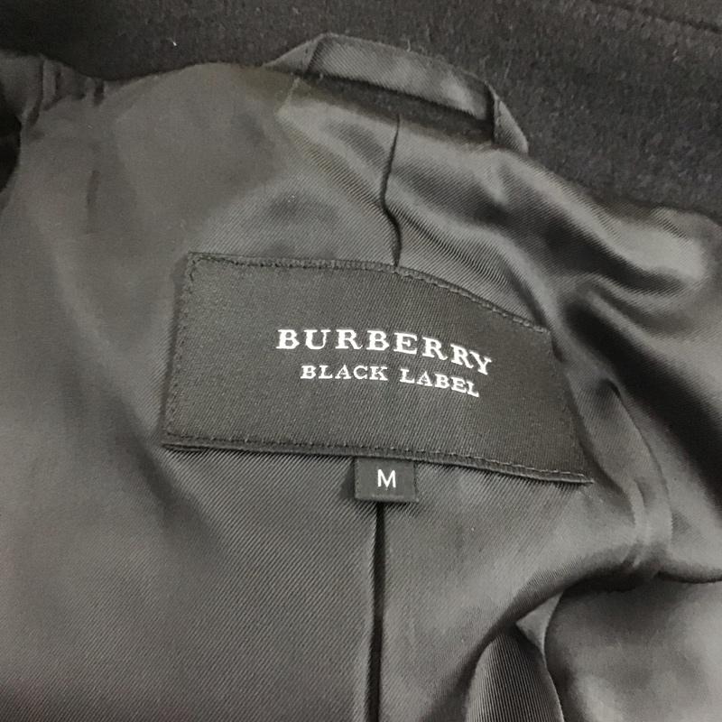 バーバリーブラックレーベル BURBERRY BLACK LABEL コート コート一般 ショートコート ピーコート アウター カラージャケット M 無地 黒 / ブラック / メンズ USED 古着 中古 10106697