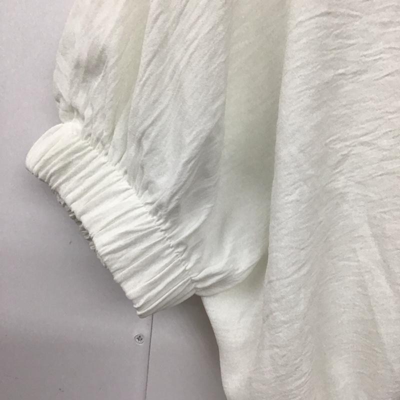 ザラ ZARA カットソー 半袖 半袖カットソー 無地Tシャツ クルーネックカットソー M 無地 白 / ホワイト / レディース USED 古着 中古 10129533