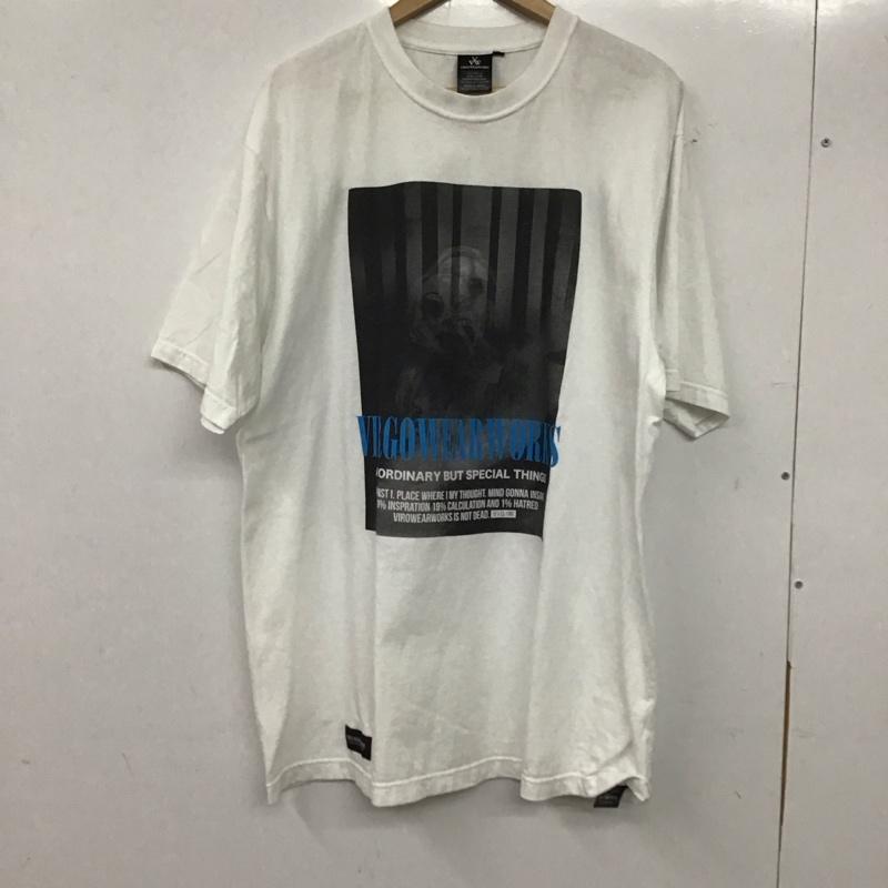 ウ゛ァルゴ VIRGO Tシャツ 半袖 5 プリント 白 / ホワイト / メンズ USED 古着 中古 10137528
