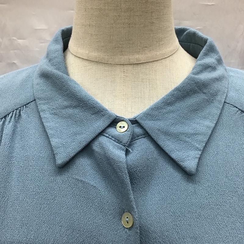 ザラ ZARA シャツ、ブラウス 長袖 長袖シャツ カラーシャツ カジュアルシャツ M 無地 水色 / ライトブルー / レディース USED 古着 中古 10116737