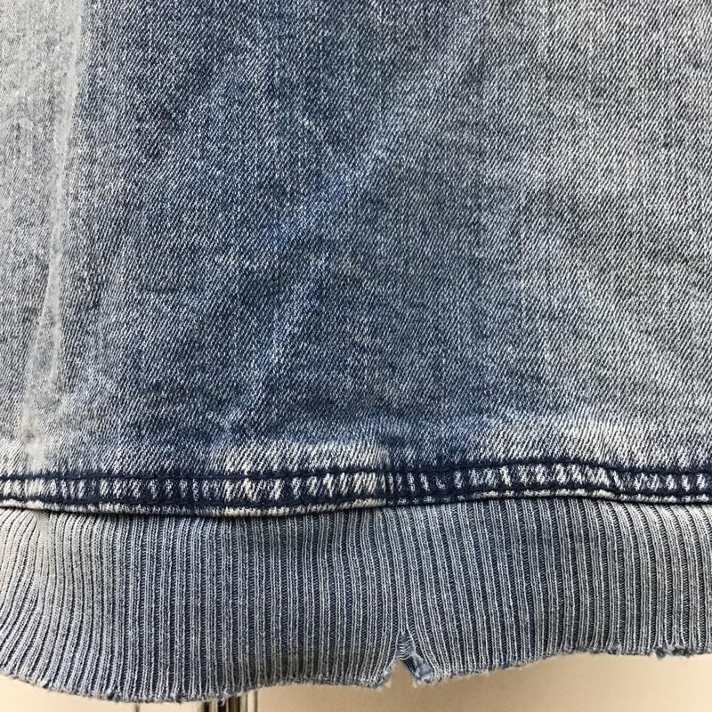 ザラメン ZARA MAN Tシャツ 半袖 無地Tシャツ クルーネックカットソー デニム半袖カットソー XL 無地 インディゴ / インディゴ / メンズ USED 古着 中古 10105614