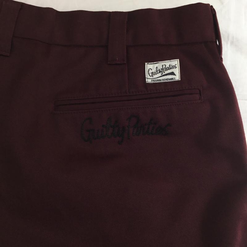 ワコマリア WACKO MARIA パンツ スラックス WACKO MARIA Guilty Parties スラックス S 刺繍 ボルドー / ボルドー / メンズ USED 古着 中古 10129221
