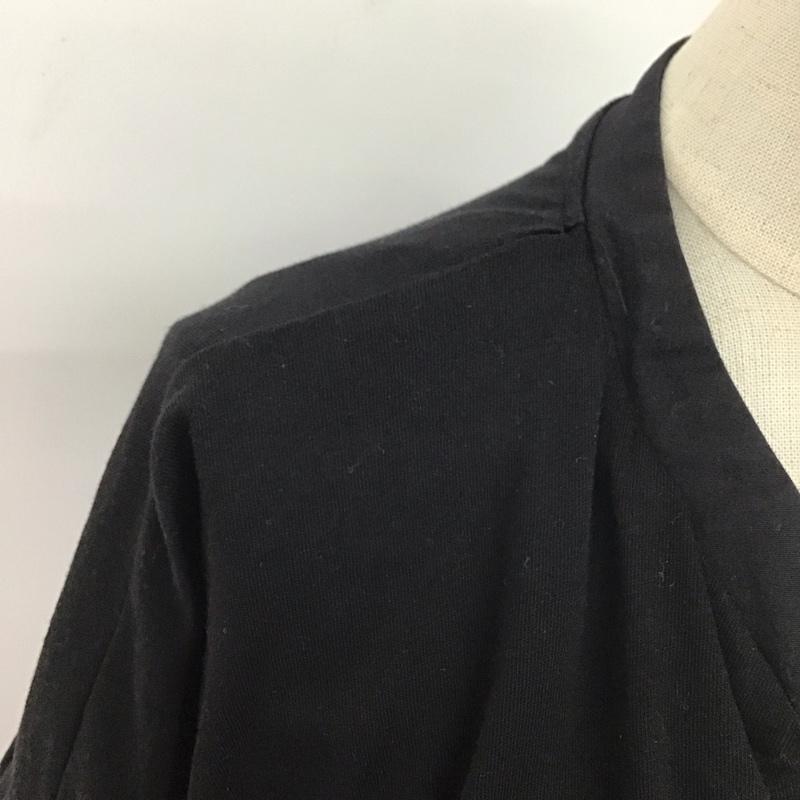ザラ ZARA シャツ、ブラウス 七分袖 カジュアルシャツ ノーカラーシャツ 七分丈 フレアシャツ M 無地 黒 / ブラック / レディース USED 古着 中古 10109947