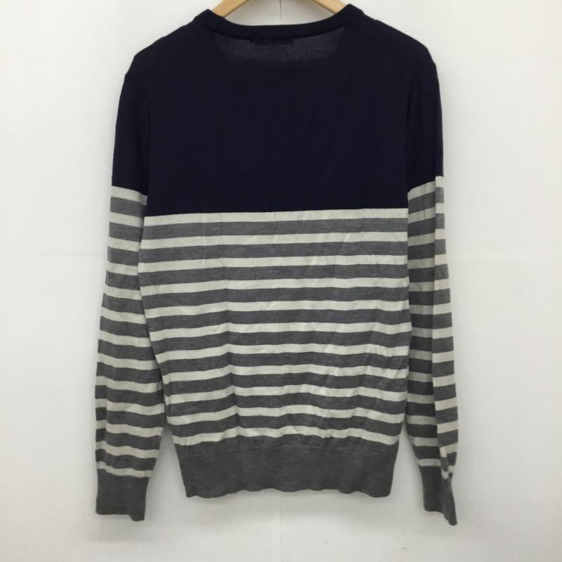 バーバリーブラックレーベル BURBERRY BLACK LABEL カットソー 長袖 D1N31-630-29 2 ボーダー柄 紺 / ネイビー / X 灰 / グレー / メンズ USED 古着 中古 10139257