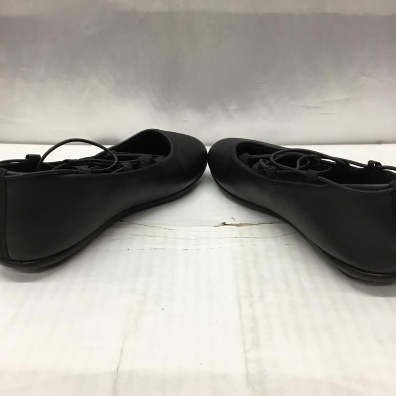 ニコアンド niko and... パンプス パンプス レースアップフラットパンプス M 無地 黒 / ブラック / レディース USED 古着 中古 10117140