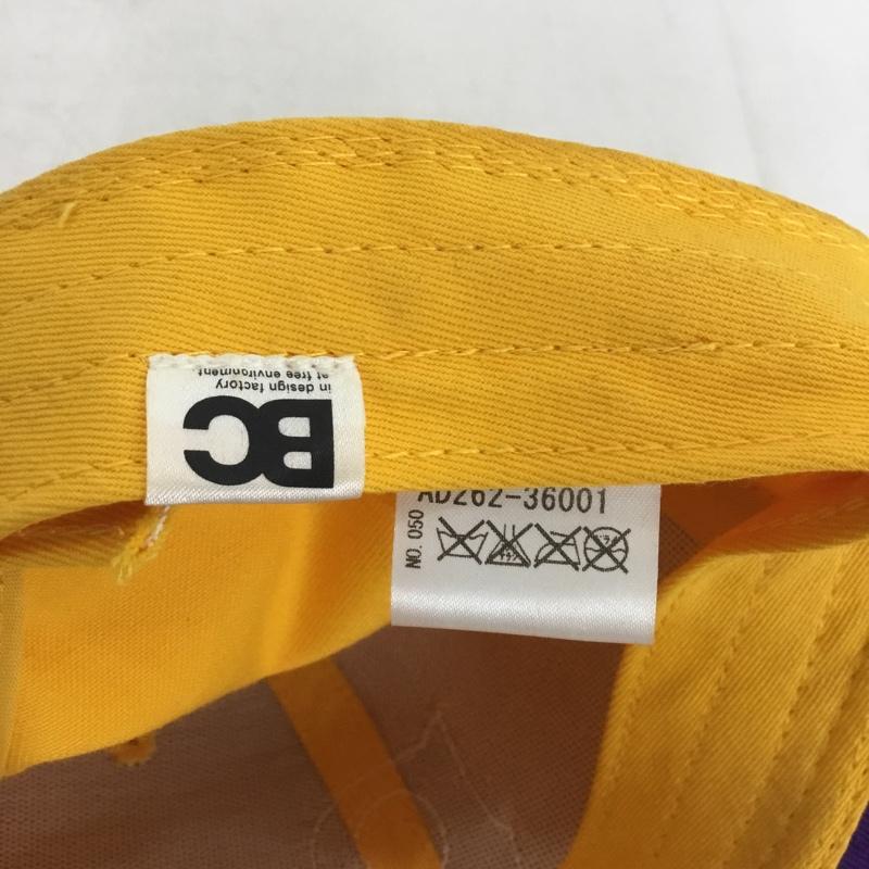 ベースコントロール BASECONTROL 帽子 キャップ ロゴ、文字 黄 / イエロー / X 紫 / パープル / メンズ USED 古着 中古 10150714