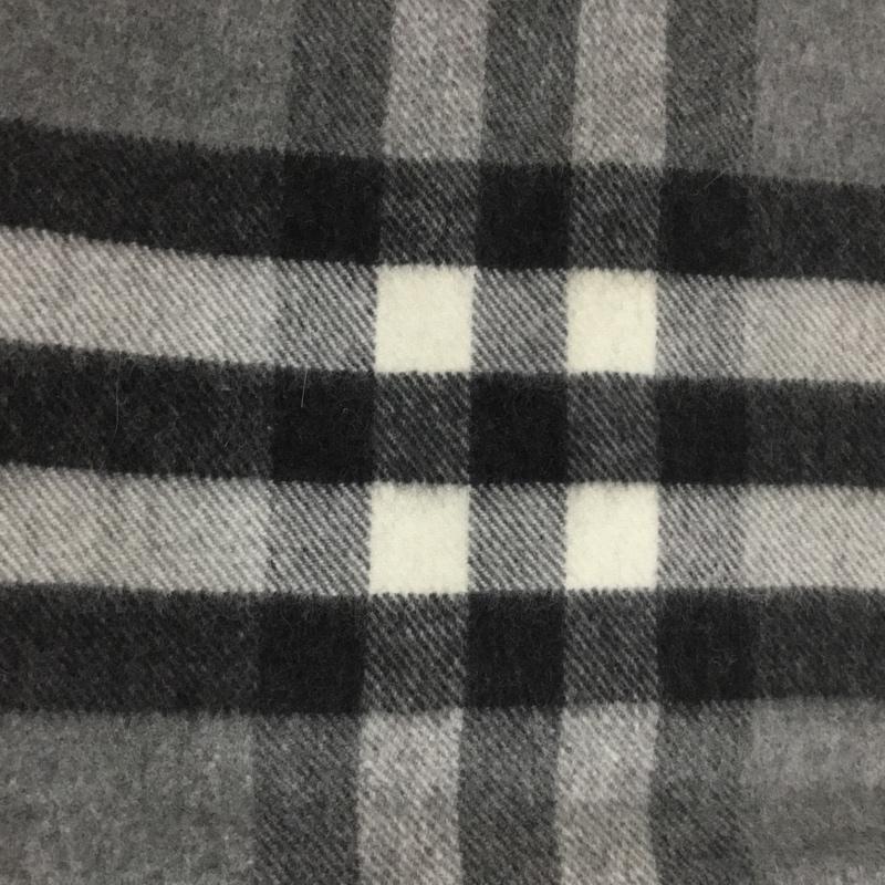 バーバリー BURBERRY マフラー マフラー カシミア フリンジ 8016395 チェック 灰 / グレー / X 黒 / ブラック / X 白 / ホワイト / X ベージュ / ベージュ / レディース USED 古着 中古 10123635