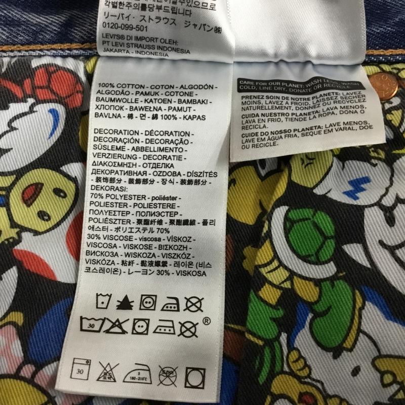 リーバイストラウスアンドコー Levi Strauss & co. パンツ デニム、ジーンズ デニムパンツ ストレートパンツ ワイドパンツ カジュアルパンツ 32インチ プリント インディゴ / インディゴ / メンズ USED 古着 中古 10116605