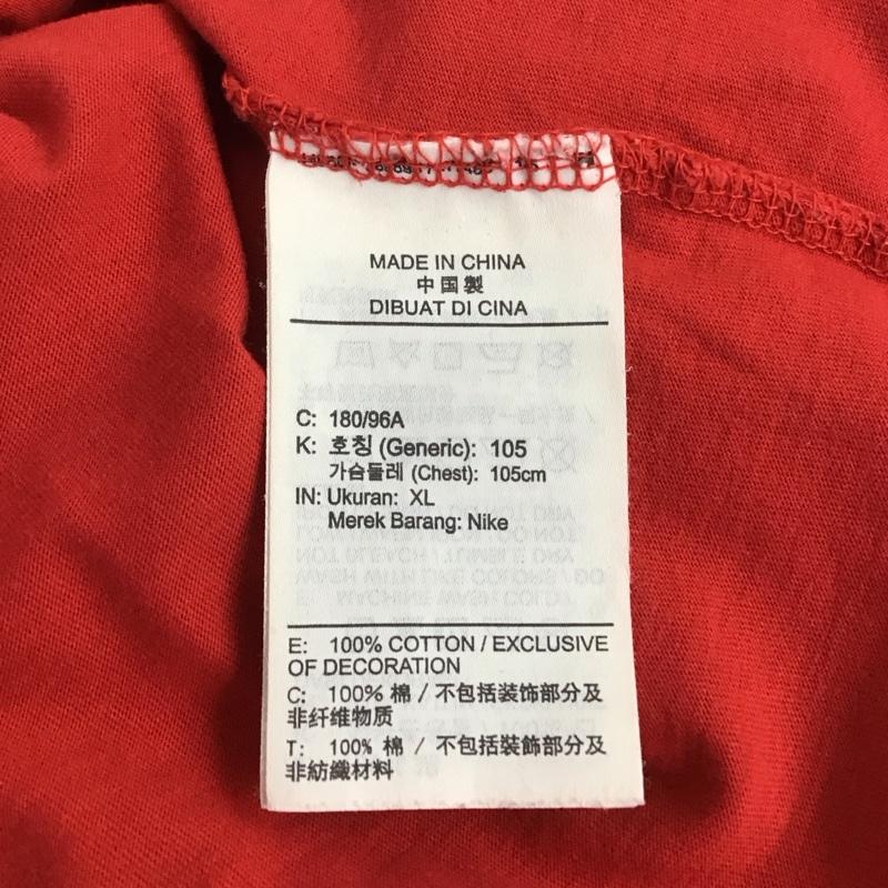ナイキ NIKE Tシャツ 半袖 XL ロゴ、文字 赤 / レッド / メンズ USED 古着 中古 10109769