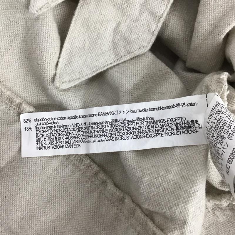 ザラ ZARA ジャケット、上着 ジャケット、ブレザー 0068 021 710 ノーカラー Vネック M 無地 アイボリー / アイボリー / X 黒 / ブラック / レディース USED 古着 中古 10129171