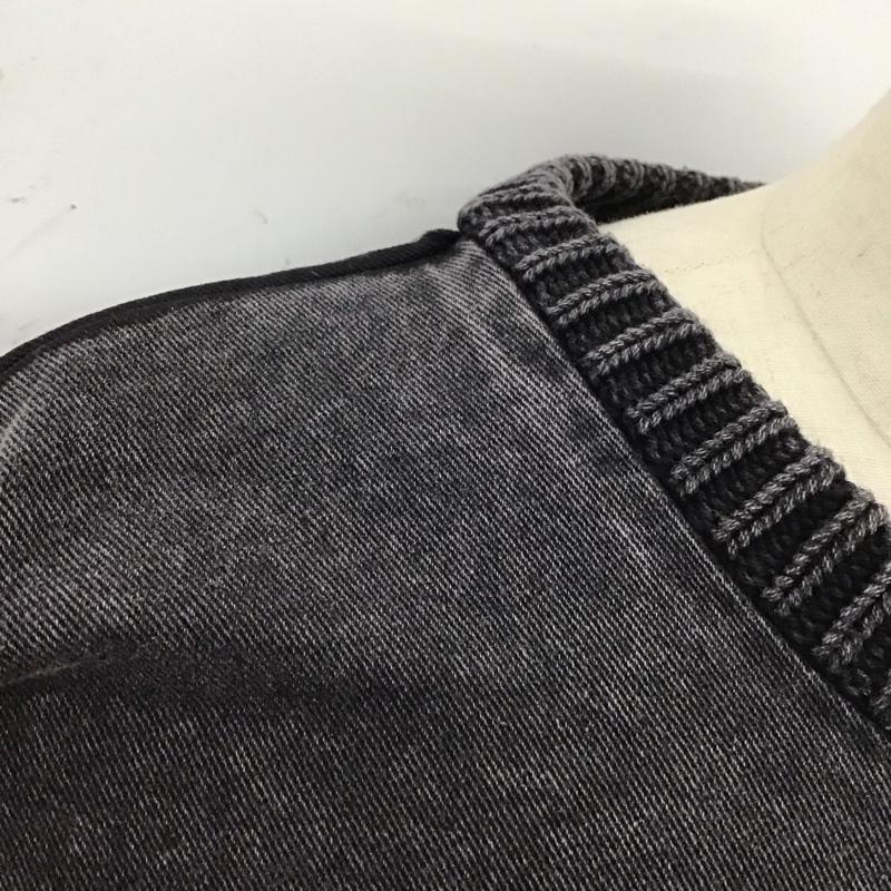 ザラ ZARA ニット、セーター 長袖 長袖ニットカットソー ニット セーター クルーネックニット L 無地 黒 / ブラック / メンズ USED 古着 中古 10124688