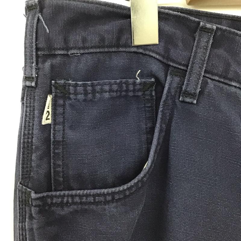カーハート Carhartt パンツ ワークパンツ、ペインターパンツ ワークパンツ ワイドパンツ カジュアルパンツ 34インチ ロゴ、文字 紺 / ネイビー / メンズ USED 古着 中古 10137081