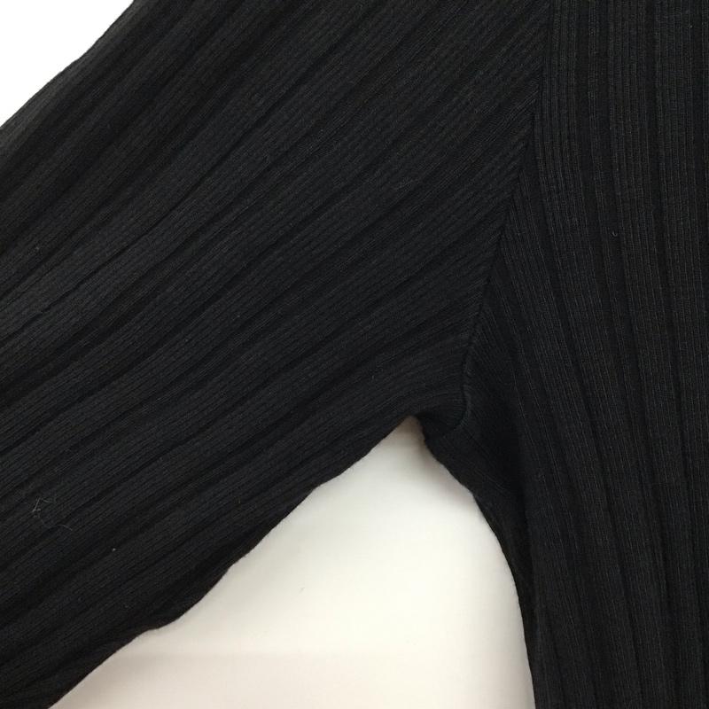 ザラ ZARA ワンピース ロングスカート 4174 453 800 長袖 リブ XL 無地 黒 / ブラック / レディース USED 古着 中古 10138654