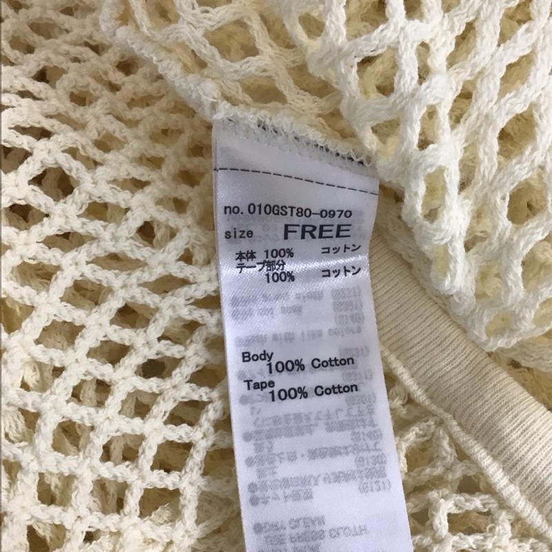 マウジー MOUSSY カットソー 長袖 010GST80-0970 メッシュ スキッパー コットン FREE 無地 アイボリー / アイボリー /  レディース USED 古着 中古 10109023