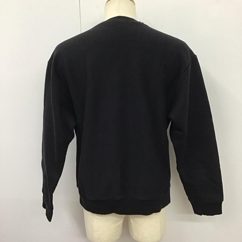 カーハート Carhartt トレーナー 長袖 長袖トレーナー スウェット クルーネック リブスウェットカットソー M ロゴ、文字 黒 / ブラック / メンズ USED 古着 中古 10115361