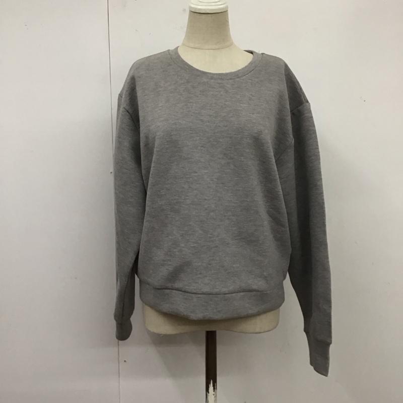 ビューティアンドユース BEAUTY&YOUTH トレーナー 長袖 1612-699-5325 ラメダンボール クルーネックトップス 無地 灰 / グレー / レディース USED 古着 中古 10125837