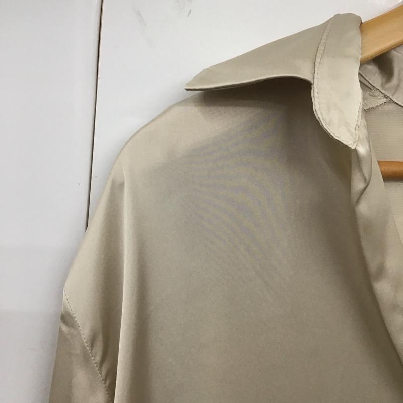 ザラ ZARA シャツ、ブラウス 長袖 M 無地 ベージュ / ベージュ / レディース USED 古着 中古 10124786