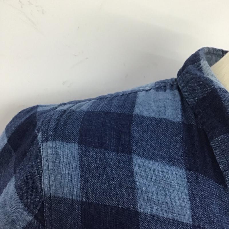 ガイジンメイド GAIJIN MADE シャツ、ブラウス 半袖 半袖シャツ カラーシャツ 半袖カットソー チェックシャツ 3 チェック 青 / ブルー / メンズ USED 古着 中古 10106961