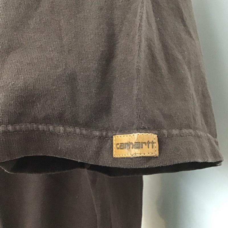 カーハート Carhartt Tシャツ 半袖 半袖カットソー プリントTシャツ クルーネックカットソー 80s 90s L 無地 茶 / ブラウン / メンズ USED 古着 中古 10107238